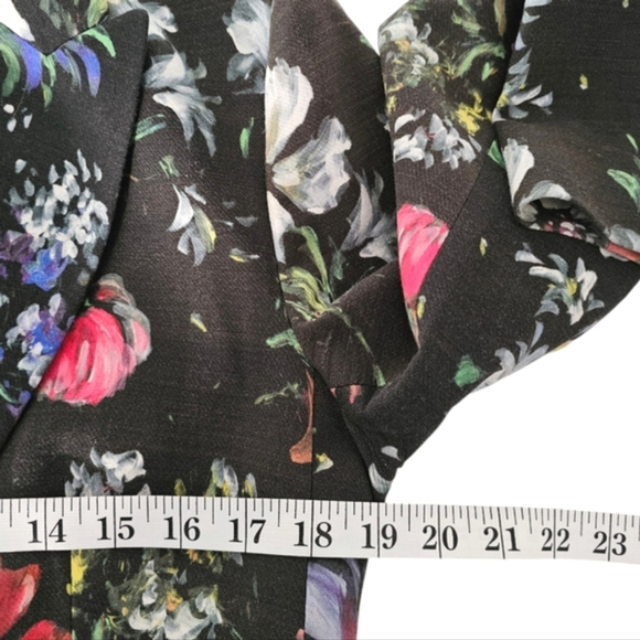 Robert Graham Penelope Black Floral Women's One Button Lined Pockets Blazer 6 - Picture 13 of 13